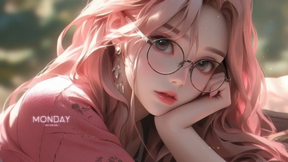 4K唯美清纯气质眼镜女孩