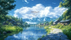 治愈乡村湖泊