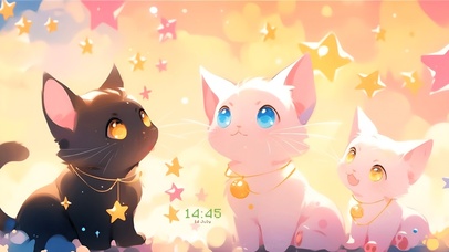 可爱闪闪猫咪