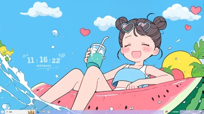 清凉夏日西瓜小船