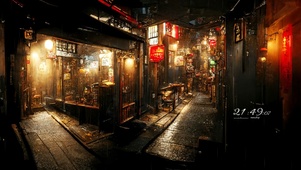 雨夜街角小巷