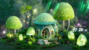 绿色蘑菇小屋