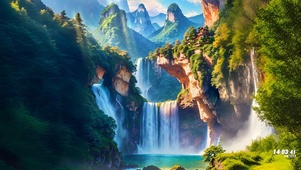 峡谷大瀑布