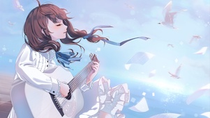 弹吉他的少女