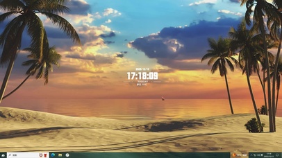 日落时分美丽海滩—【主题桌面】