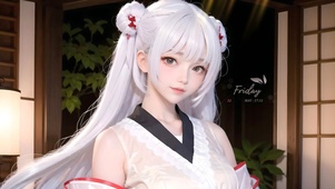 4k白发3D女孩