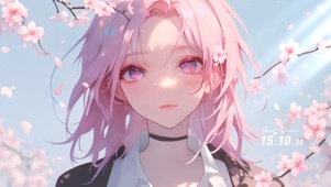 可爱樱花少女