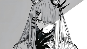 黑白冷漠少女-霜星