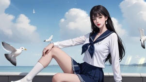 海边JK少女