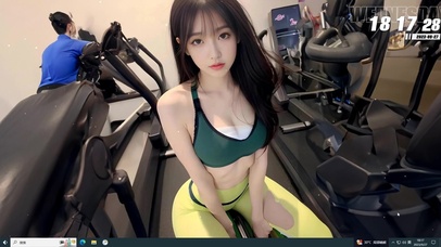 健身房运动美少女  运动女神