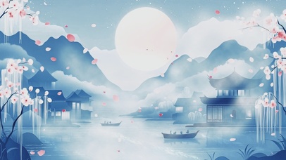 唯美意境古风插画