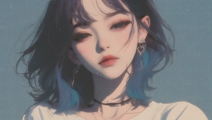 油画女孩