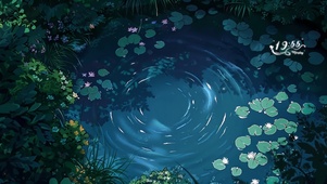 雨夜荷塘