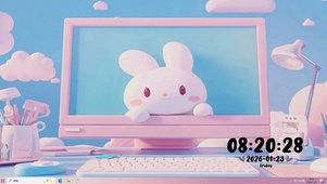 简约萌宠兔子主题