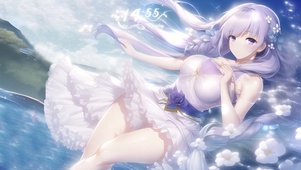 4K紫色辫子少女