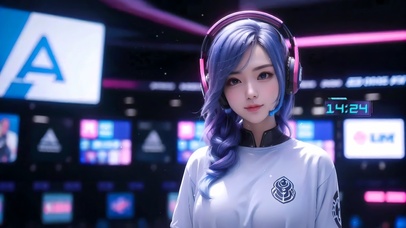 4k电竞主持人女孩