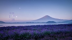 富士山下的薰衣草