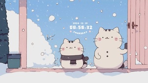 雪中猫咪
