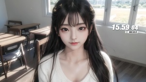 教室里的美丽女孩