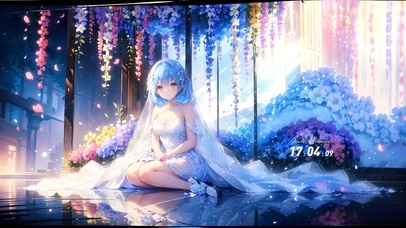 唯美长裙鲜花少女