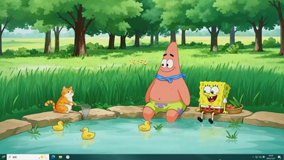 海绵宝宝与派大星池塘闲趣