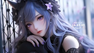 紫色魅惑女孩
