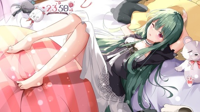 唯美可爱绿发少女