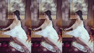 古风白裙性感美女