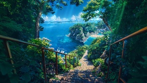 夏日海岛森林