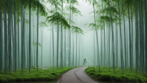 4K护眼竹林
