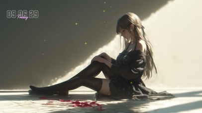 她的美丽如同落日余晖