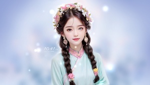 唯美清新民族少女