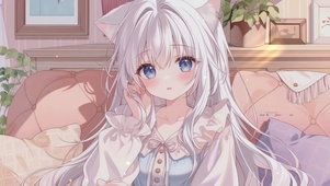 可爱二次元猫耳女孩