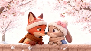 尼克和朱迪浪漫樱花约会