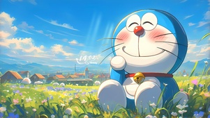 可爱蓝胖子