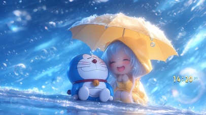 泡泡雨(动物动态壁纸) - 动态壁纸下载 - 元气壁纸