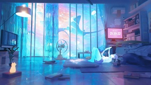 唯美治愈海底房间