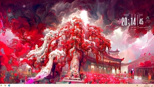 雪中一抹红