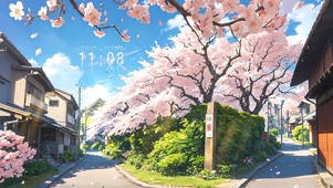 唯美樱花街道