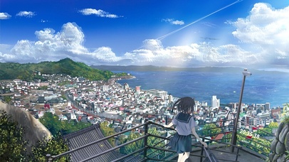 4K 夏日海边城市