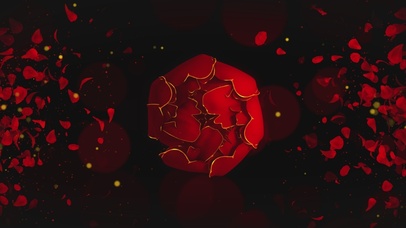 唯美牡丹花粒子