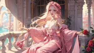 动漫粉红美少女