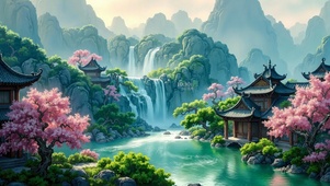 古风桃花仙境