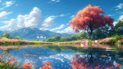 晴朗的郊外风景