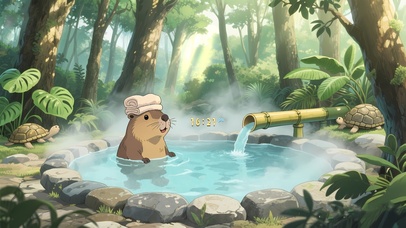 卡皮巴拉泡温泉