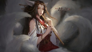 唯美青丘妖狐少女