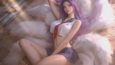 可爱九尾狐狸女孩阿狸