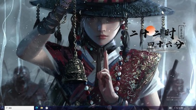 4k斗笠绘画女孩