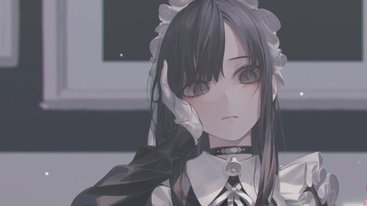 高冷帅气女仆少女