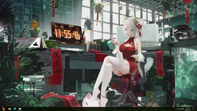 凯尔希新年贺图-白天版